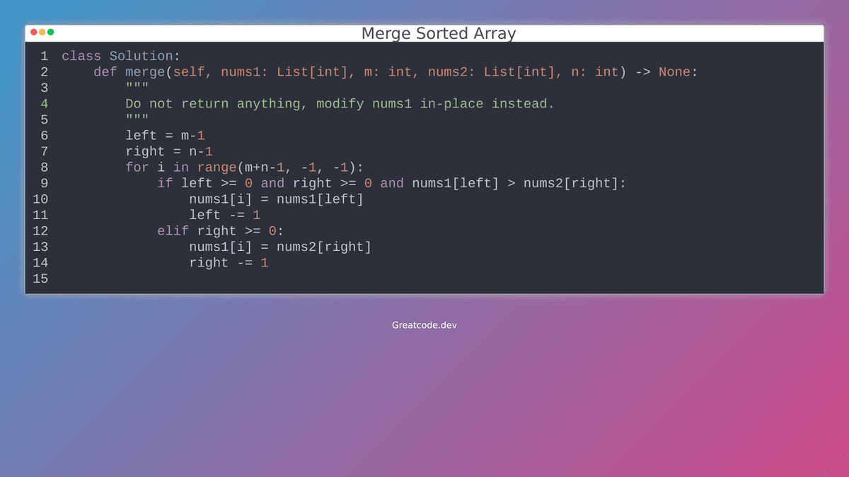 Merge Sorted Array