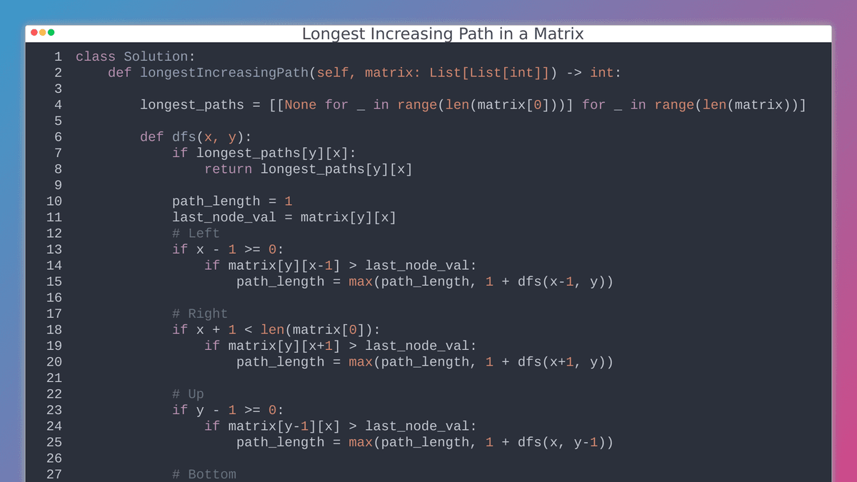 Longest Increasing Path in a Matrix